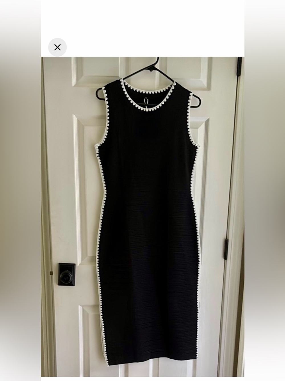 Black and White Knit Dress